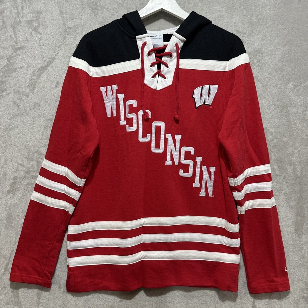 Wisconsin Badgers Champion Hockey Hoodie Size Small